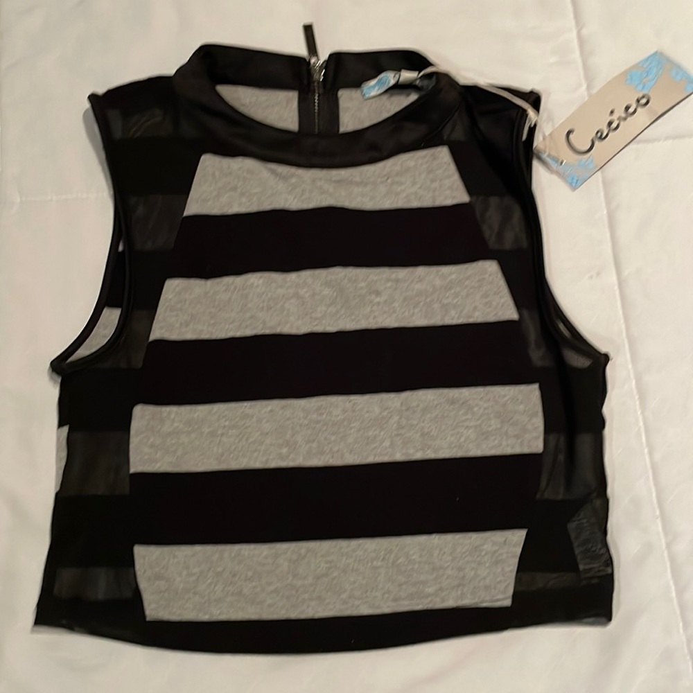 NWT Striped crop top